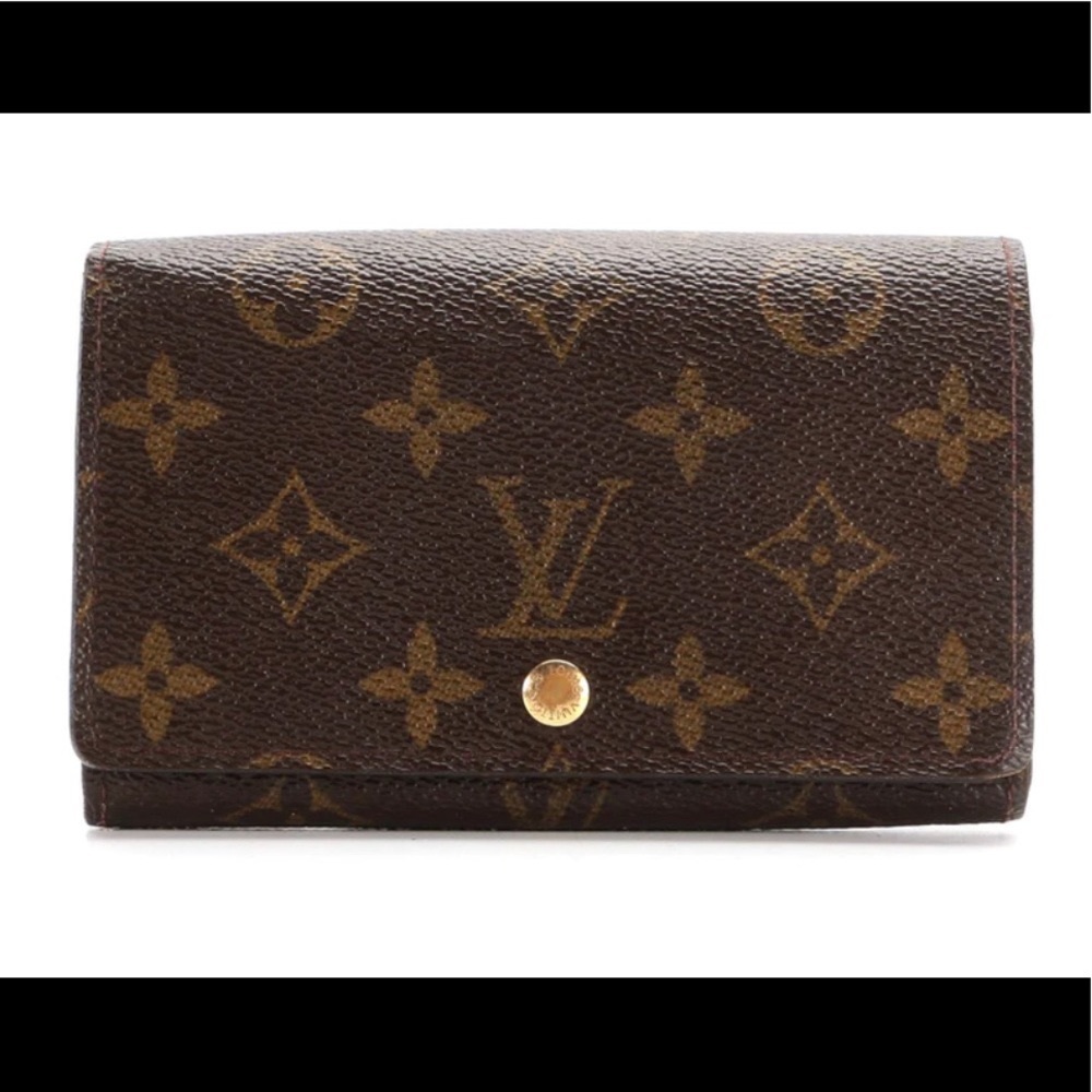 LV Louis Vuitton Porte-Monnaie Wallet in Monogram Canvas